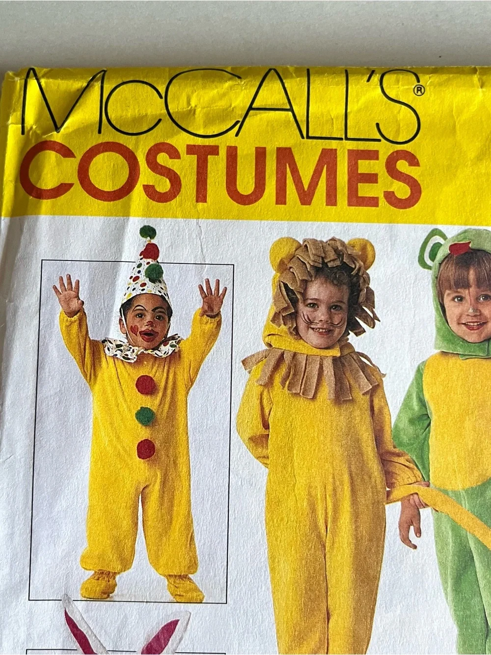 McCall's Costumes 7853 Halloween Babes Kids Lion Frog Bunny Clown Sewing Pattern